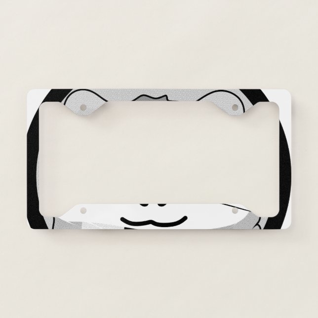 Cartoon Hamster Scarfed Joy License Plate Frame (Front)