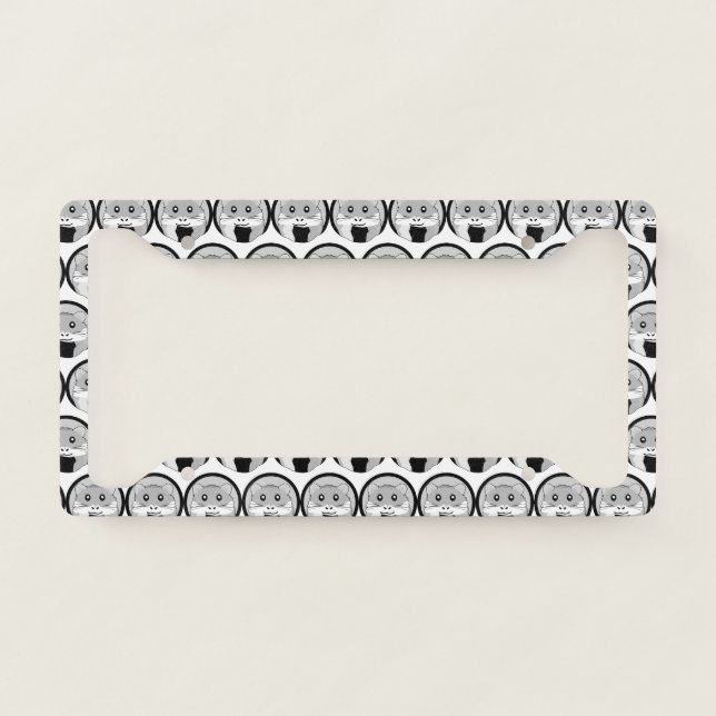 Cartoon Hamster Scarfed Joy License Plate Frame (Front)