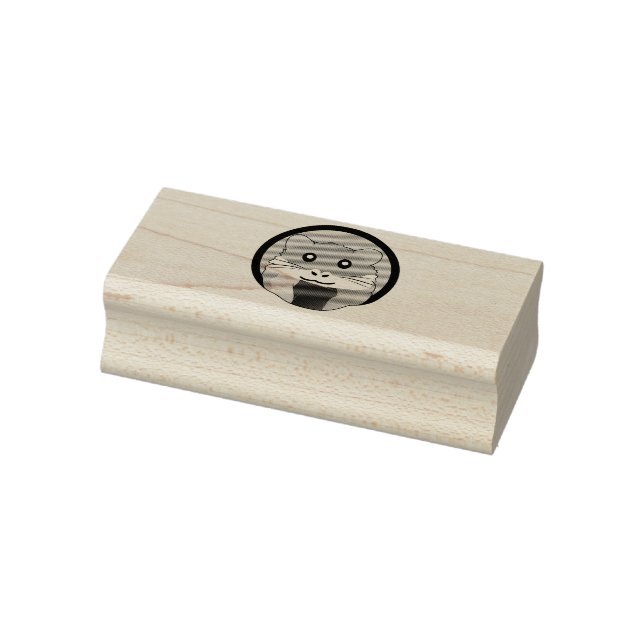 Cartoon Hamster Scarfed Joy Rubber Stamp (Stamp)