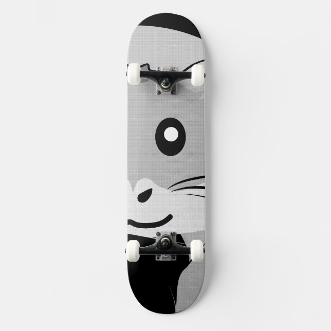 Cartoon Hamster Scarfed Joy Skateboard (Front)