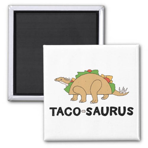 Cartoon Hand Drawn Taco Dinosaur Tacosaurus Rex Magnet