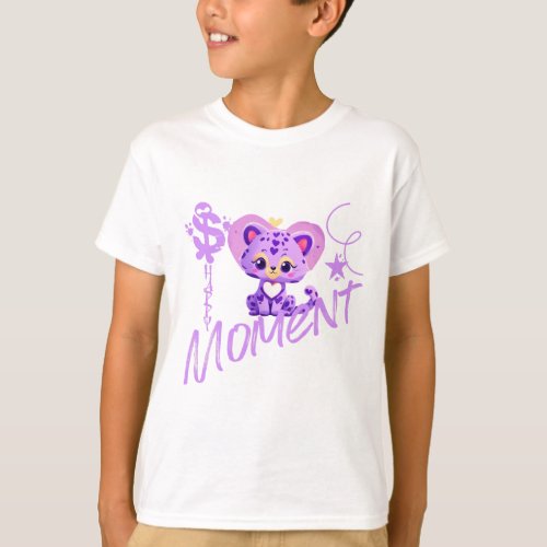 Cartoon Happy Moment Cheetah T_Shirt
