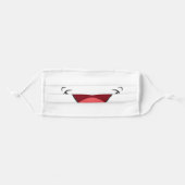 Cartoon Happy Smile Mouth Adult Cloth Face Mask (Front, Folded)