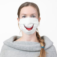 Cartoon Happy Smile Mouth Cloth Face Mask