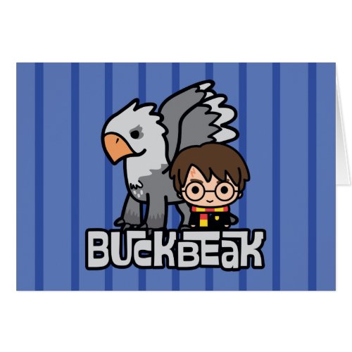 Cartoon Harry Potter and Buckbeak