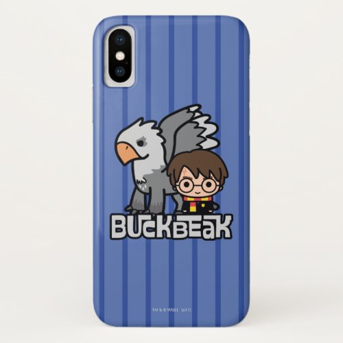Cartoon Harry Potter and Buckbeak iPhone X Case
