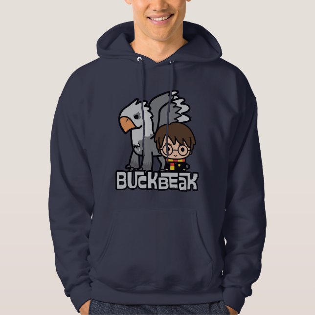 Cartoon Harry Potter and Buckbeak Hoodie (Front)