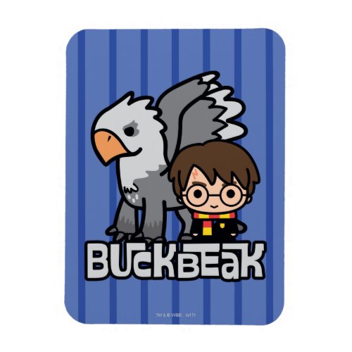 Cartoon Harry Potter and Buckbeak Magnet