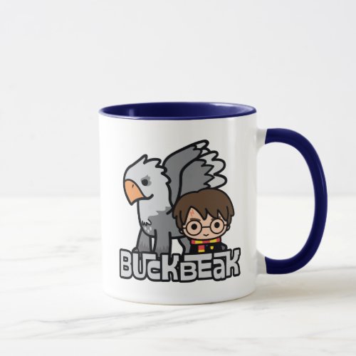 Cartoon Harry Potter and Buckbeak Mug