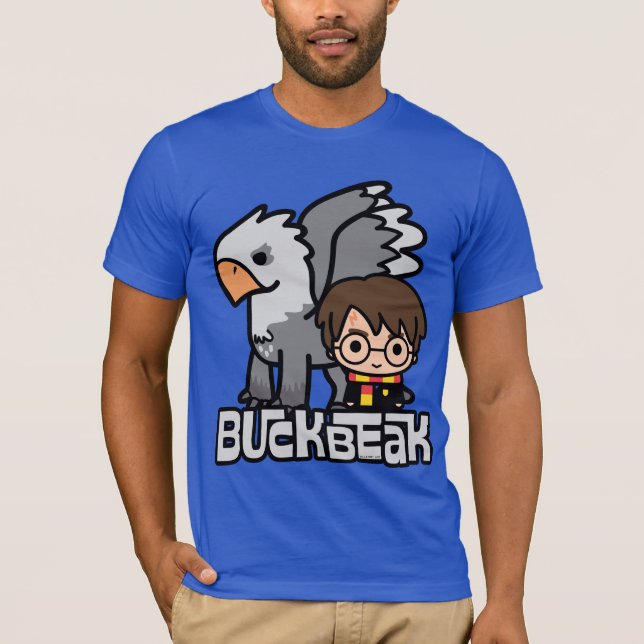 Cartoon Harry Potter and Buckbeak T-Shirt (Front)
