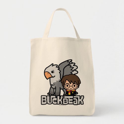 Cartoon Harry Potter and Buckbeak Tote Bag