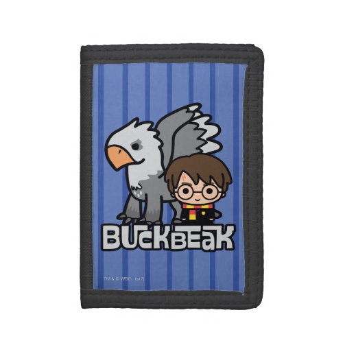 Cartoon Harry Potter and Buckbeak Tri_fold Wallet