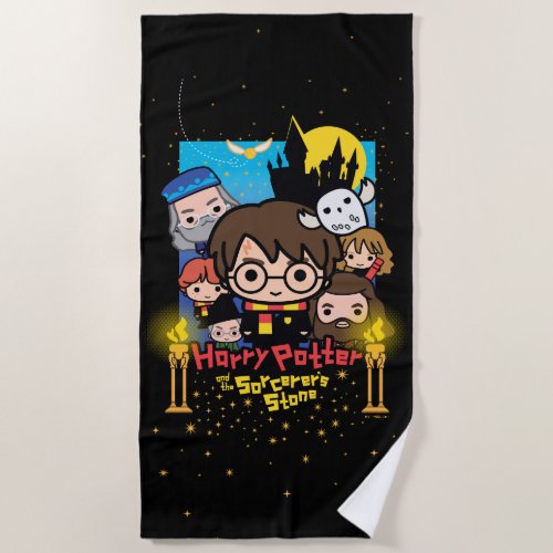 Cartoon Harry Potter and the Sorcerers Stone Beach Towel