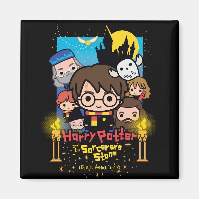Cartoon Harry Potter and the Sorcerer's Stone Magnet (Front)