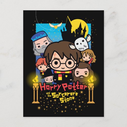 Cartoon Harry Potter and the Sorcerers Stone Postcard