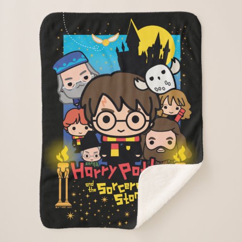 Cartoon Harry Potter and the Sorcerers Stone Sherpa Blanket