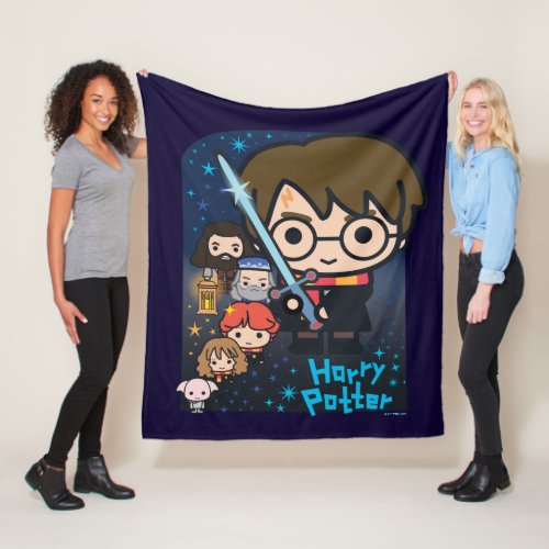 Cartoon Harry Potter Chamber of Secrets Graphic Fleece Blanket