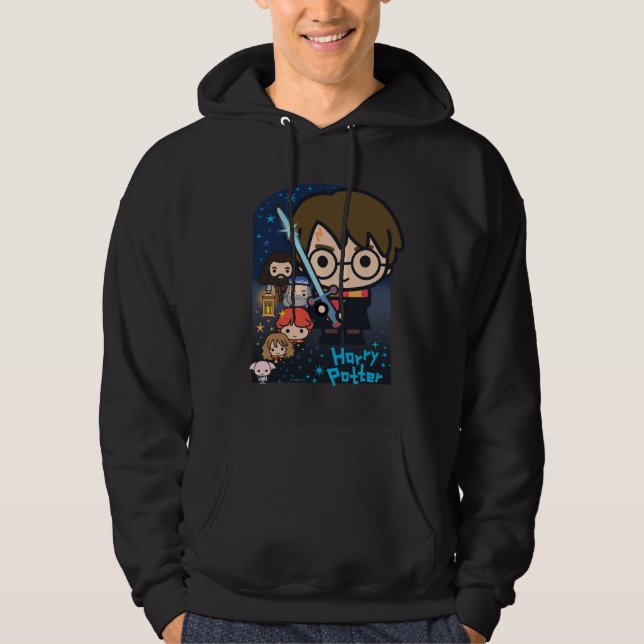 Cartoon Harry Potter Chamber of Secrets Graphic Hoodie (Front)