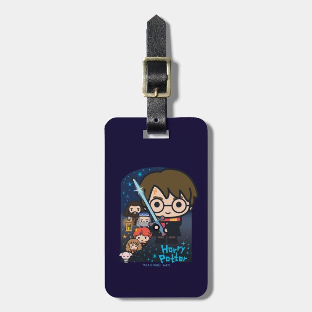 Cartoon Harry Potter Chamber of Secrets Graphic Luggage Tag