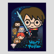 Cartoon Harry Potter Chamber of Secrets Graphic Poster
