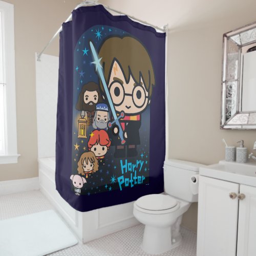 Cartoon Harry Potter Chamber of Secrets Graphic Shower Curtain