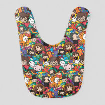 Cartoon Harry Potter Character Toss Pattern Baby Bib