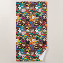 Cartoon Harry Potter Character Toss Pattern Beach Towel