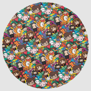 Cartoon Harry Potter Character Toss Pattern Beach Towel