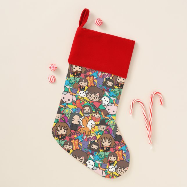 Cartoon Harry Potter Character Toss Pattern Christmas Stocking (Front)