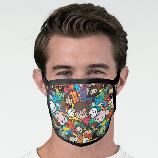 Cartoon Harry Potter Character Toss Pattern Face Mask (Worn Him)