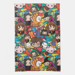 Cartoon Harry Potter Character Toss Pattern Kitchen Towel