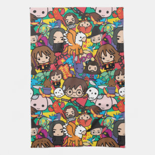 Cartoon Harry Potter Character Toss Pattern Kitchen Towel