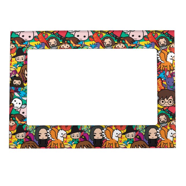 Cartoon Harry Potter Character Toss Pattern Magnetic Frame (Front)
