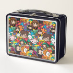 Cartoon Harry Potter Character Toss Pattern Metal Lunch Box