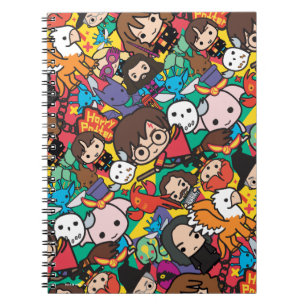 Cartoon Harry Potter Character Toss Pattern Notebook
