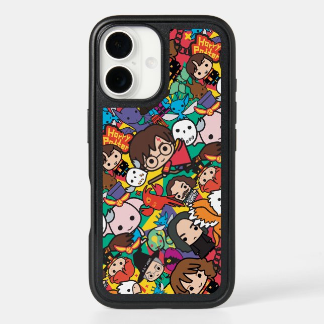 Cartoon Harry Potter Character Toss Pattern Otterbox iPhone Case (Back)