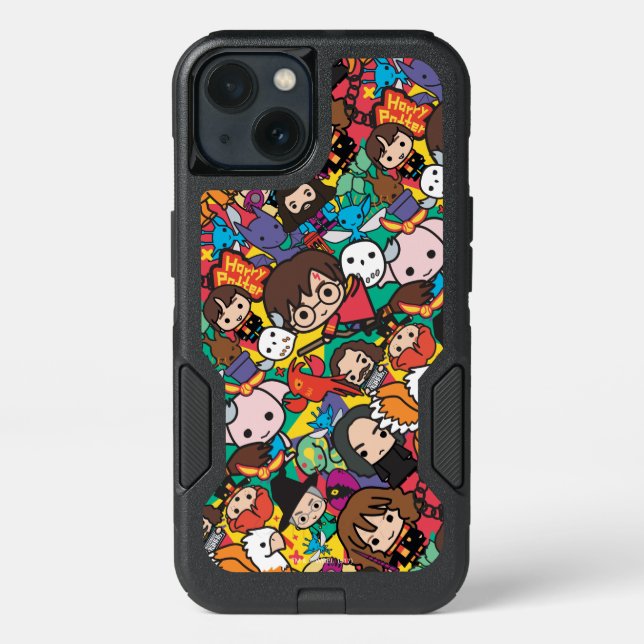 Cartoon Harry Potter Character Toss Pattern Otterbox iPhone Case (Back)