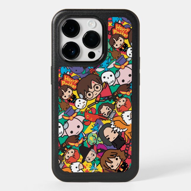 Cartoon Harry Potter Character Toss Pattern Otterbox iPhone Case (Back)