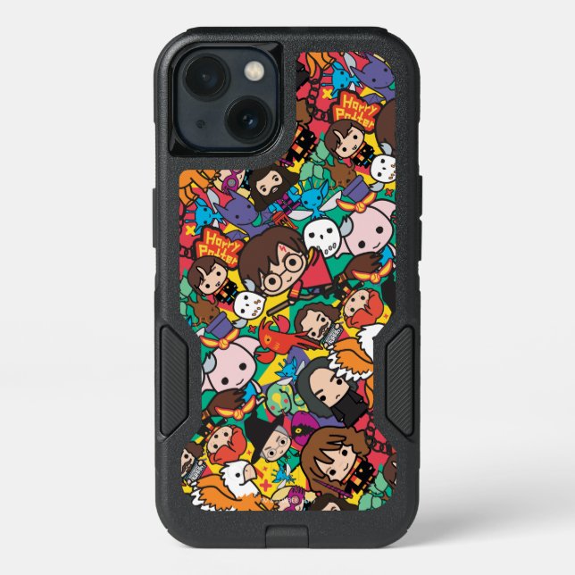 Cartoon Harry Potter Character Toss Pattern Otterbox iPhone Case (Back)