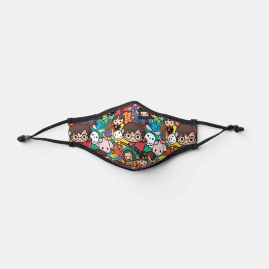 Cartoon Harry Potter Character Toss Pattern Premium Face Mask (Front)