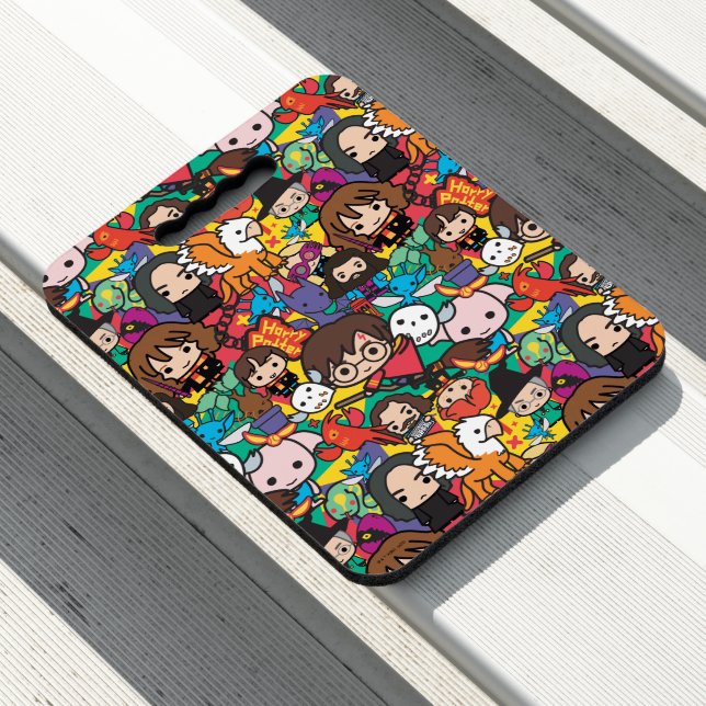 Cartoon Harry Potter Character Toss Pattern Seat Cushion (In Situ)