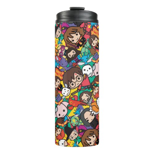 Cartoon Harry Potter Character Toss Pattern Thermal Tumbler