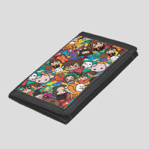 Cartoon Harry Potter Character Toss Pattern Trifold Wallet