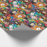 Harry Potter Cartoon Scenes Pattern Wrapping Paper