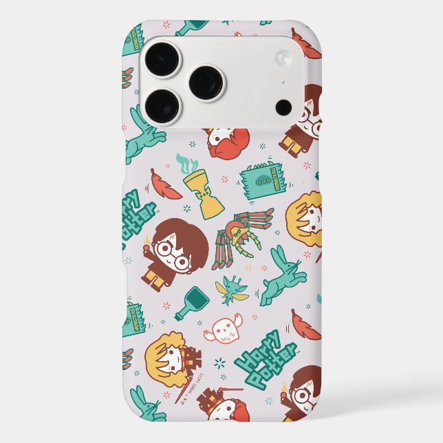 Cartoon HARRY POTTER™ Creatures & Spells Pattern Case-Mate iPhone Case (Back)