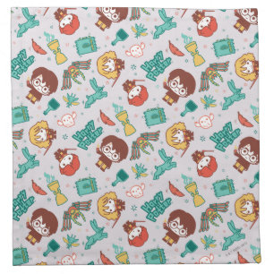 Cartoon HARRY POTTER™ Creatures & Spells Pattern Cloth Napkin