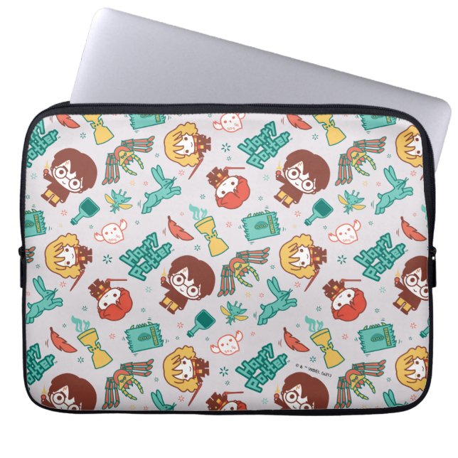 Cartoon HARRY POTTER™ Creatures & Spells Pattern Laptop Sleeve (Front)