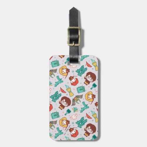 Cartoon HARRY POTTER Creatures  Spells Pattern Luggage Tag