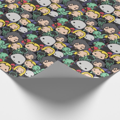 Cartoon Harry Potter Death Eaters Toss Pattern Wrapping Paper