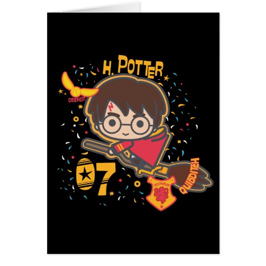 Cartoon Harry Potter Quidditch Seeker Cards (Front)